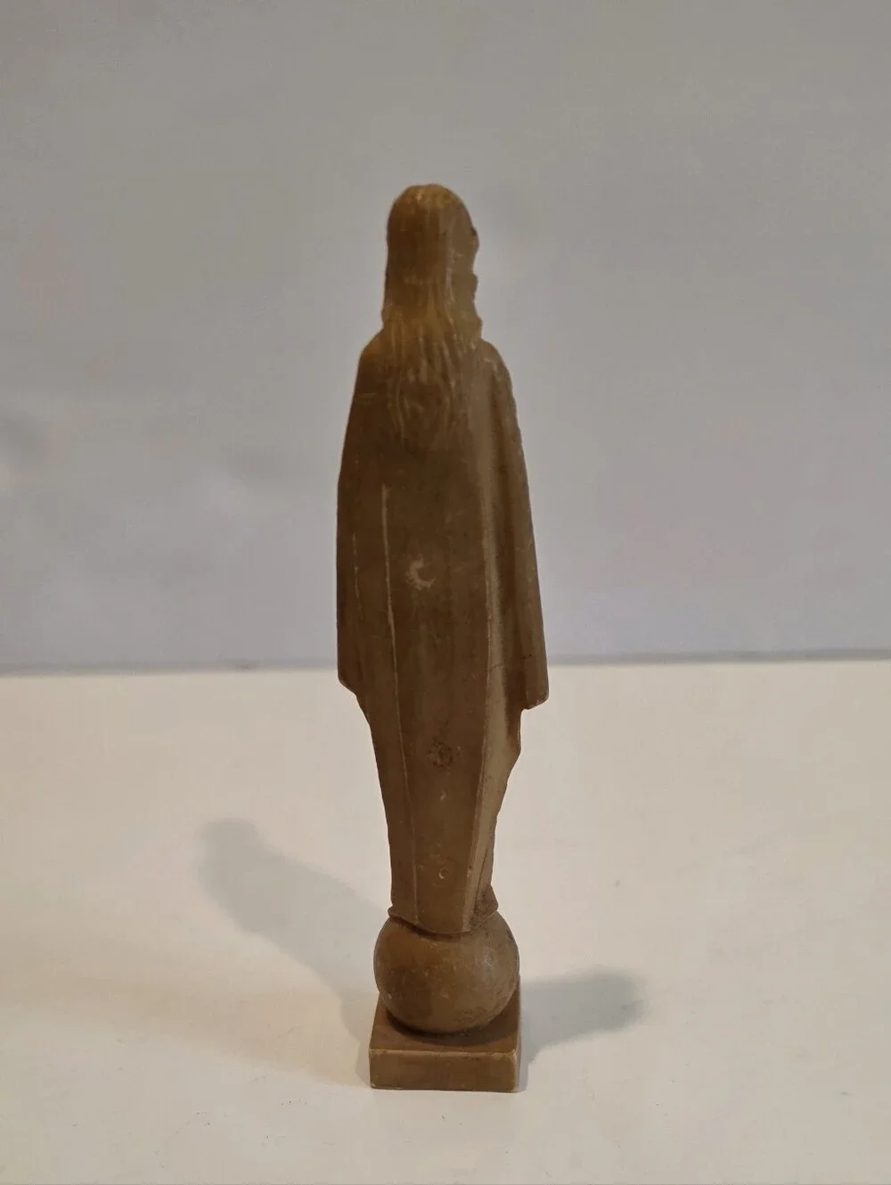 Praying Virgin Mary Figurine Devotional Item Or Car Dashboard Statue in Tan